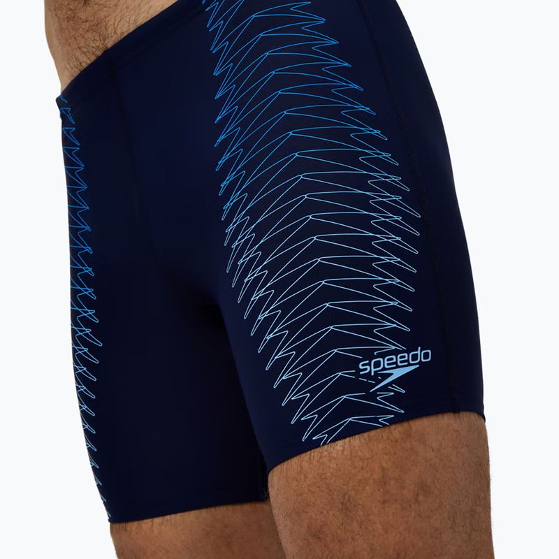 Jammere de înot pentru bărbați Speedo Duo Logo Print Mid Jammer navy/sugar blue 6