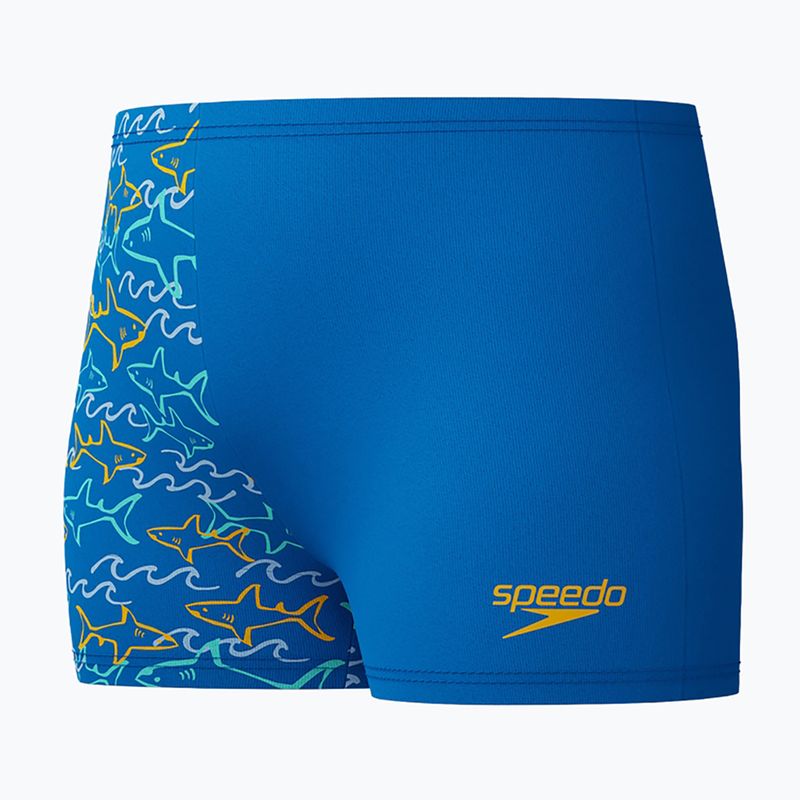 Boxeri de înot pentru copii Speedo Digital Allover Aquashort albastru lagună 3