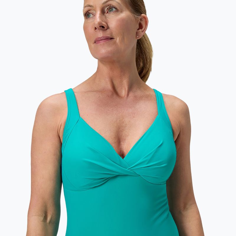 Costum de baie întreg pentru femei Speedo Shaping Cross Knot turquoise gem 5