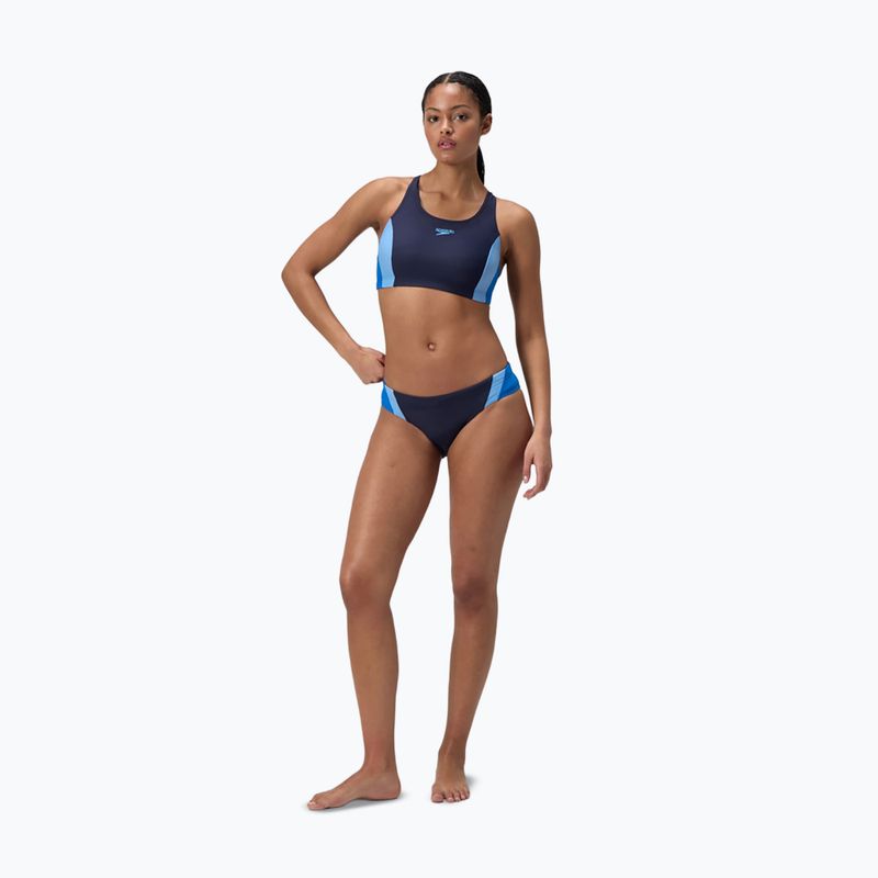 Costum de baie din două piese pentru femei Speedo Colourblock Splice 2.0 lagoon blue/celeste 2