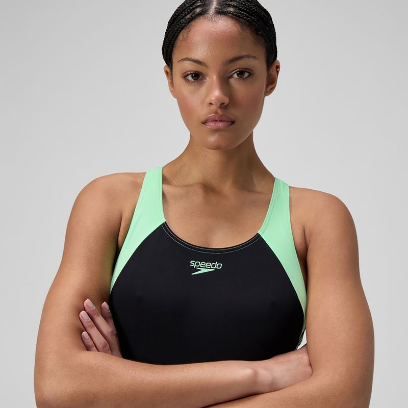 Costum de baie întreg pentru femei Speedo HyperBoom Splice Racerback alfalfa green 5