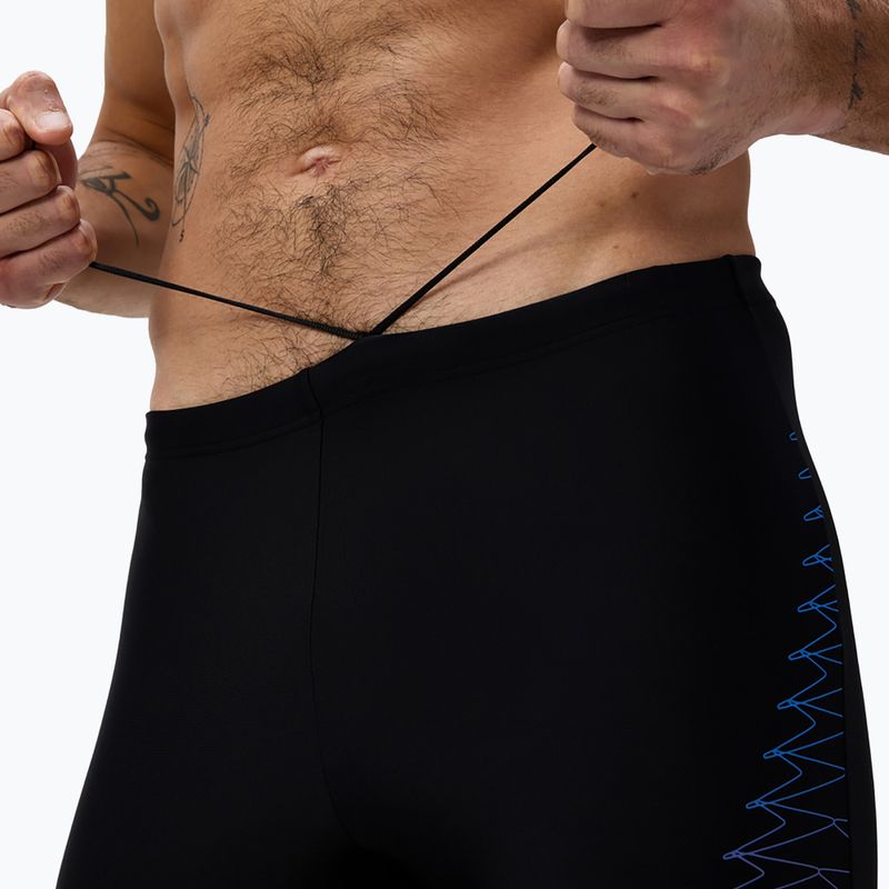 Jammeri de înot pentru bărbați Speedo Medley Logo Jammer negru/coral neon 5