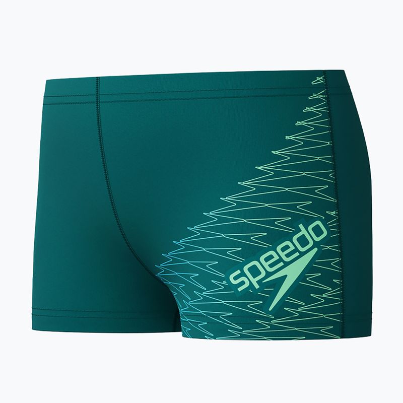 Boxeri de înot pentru copii Speedo Medley Logo Aquashort deep emerald/alfalfa green 3