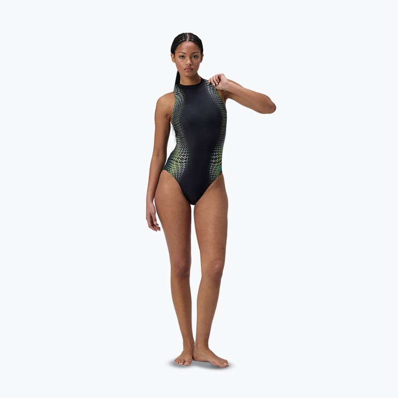 Costum de baie întreg pentru femei Speedo Printed Hydrasuit turcoaz gem 2