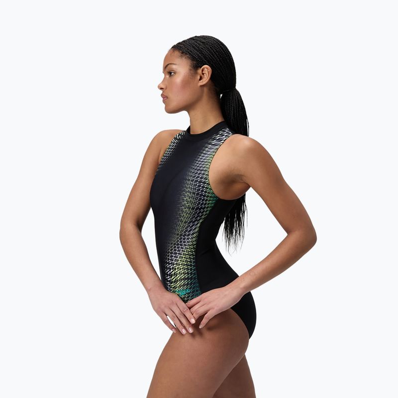 Costum de baie întreg pentru femei Speedo Printed Hydrasuit turcoaz gem 4