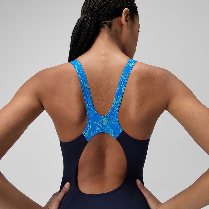 Costum de baie întreg pentru femei Speedo HyperBoom Splice Muscleback lagoon blue 7