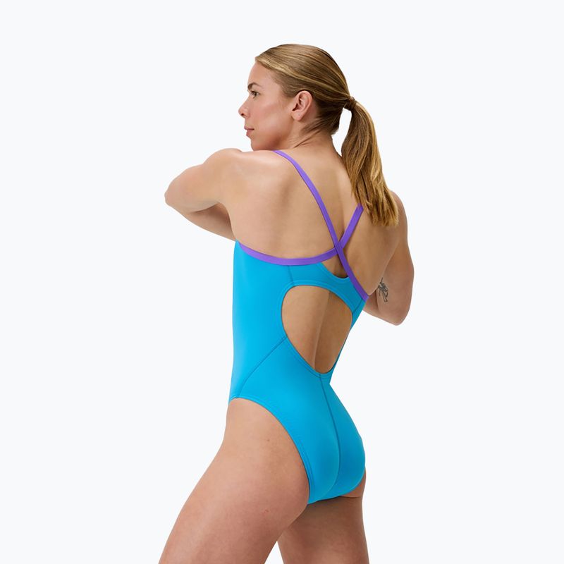 Costum de baie întreg pentru femei Speedo FL Solid Flyback 2.0 albastru picton/indigo glow 3