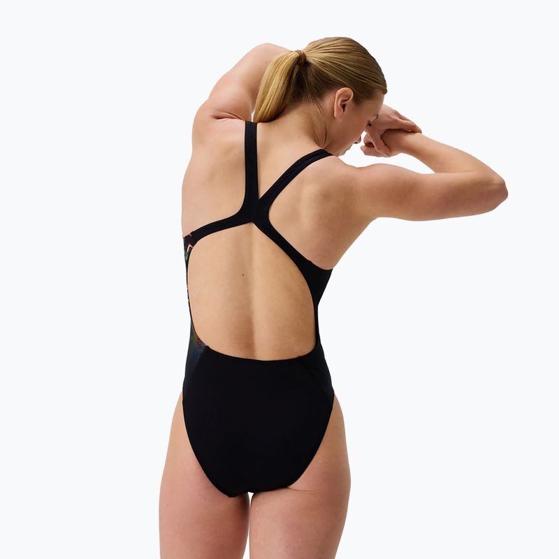 Costum de baie întreg Speedo Placement Printed Powerback static volta/antracit 2