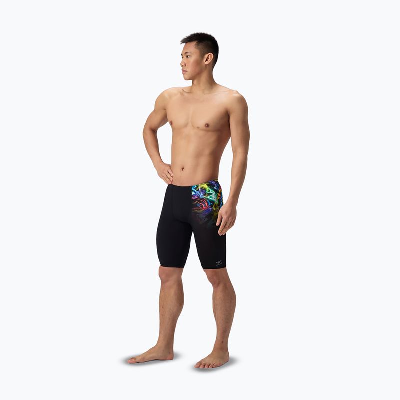 Pantaloni scurți de înot pentru bărbați Speedo Placement Printed static volta/black 2