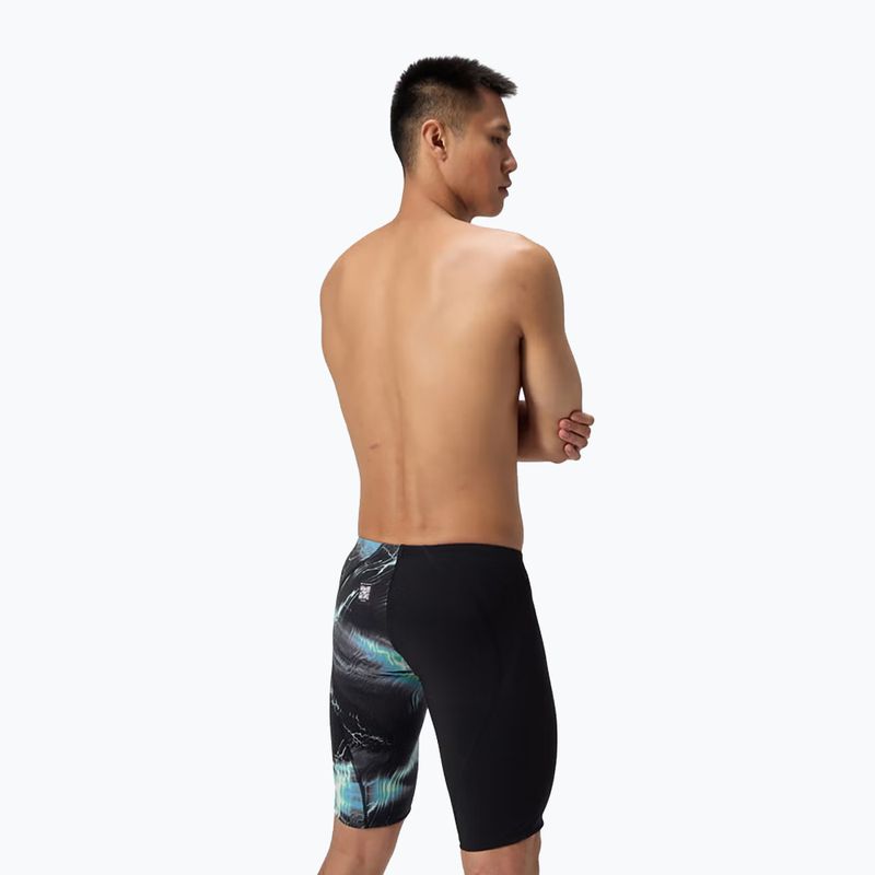 Jammeri de înot pentru bărbați Speedo Fastskin LZR Ignite Jammer electro static/negru 3