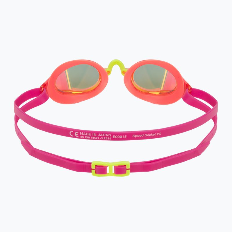 Ochelari de înot Speedo Fastskin Speedsocket 2 Mirror neon melon/vermilion/gold mirror 4