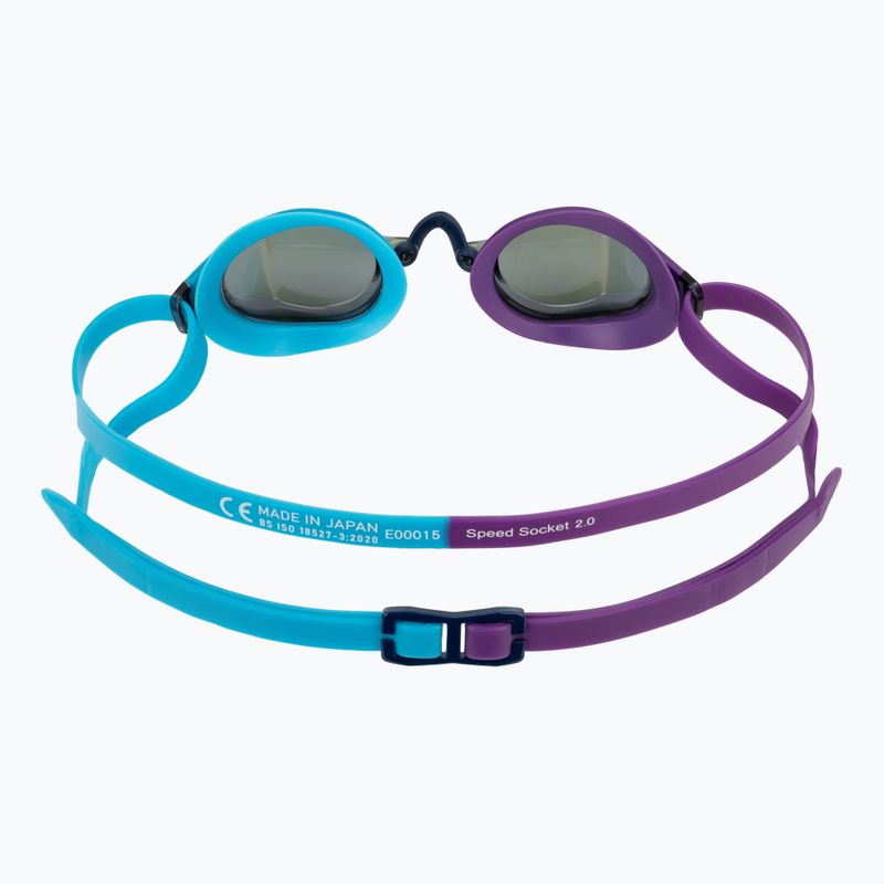 Ochelari de înot Speedo Fastskin Speedsocket 2 Mirror Mayan Blue/Galaxy Grape/Smoke/Iris Mirror 4