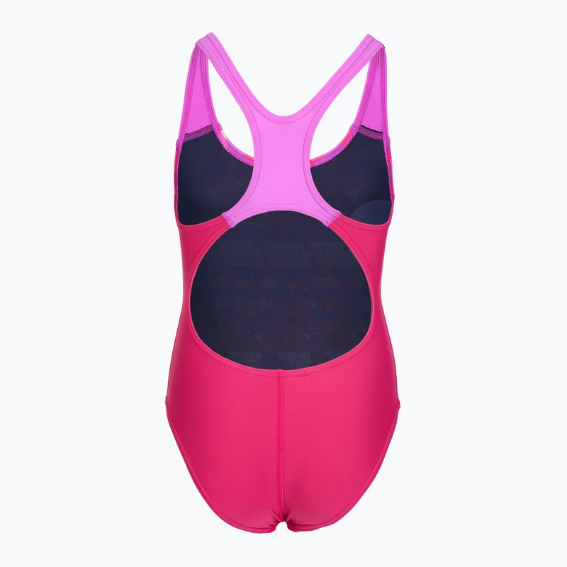 Costum de baie întreg pentru copii Speedo Digital Placement Splashback pink/glassy pink 2