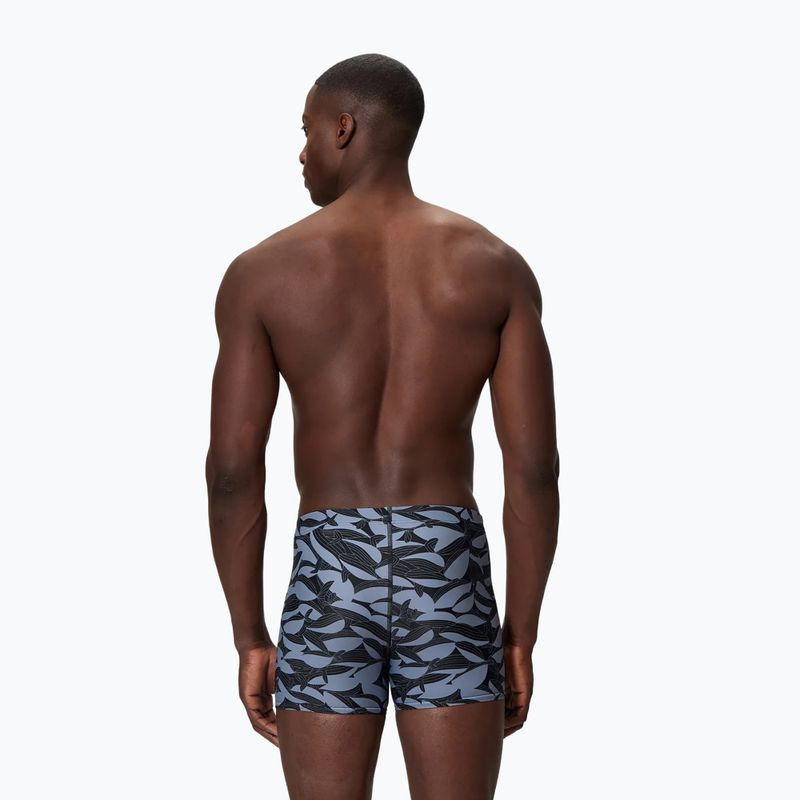 Boxeri de baie pentru bărbați Speedo Print Beachstar Square Leg Anthracite/Coin Grey 2