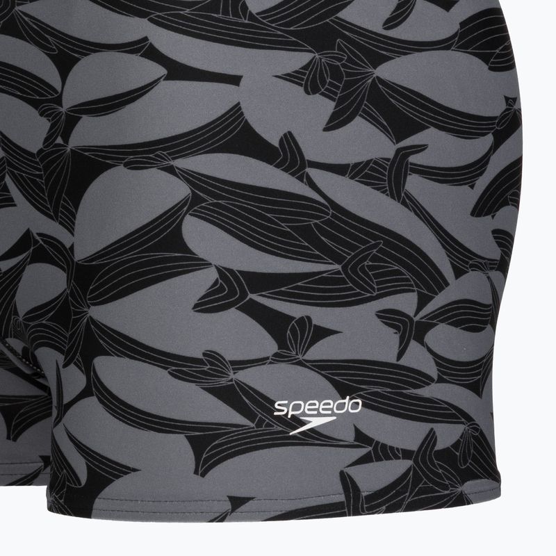 Boxeri de baie pentru bărbați Speedo Print Beachstar Square Leg Anthracite/Coin Grey 8