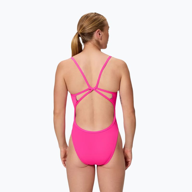 Costum de înot întreg pentru femei Speedo Solid Web punchy pink 2