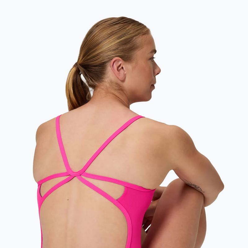 Costum de înot întreg pentru femei Speedo Solid Web punchy pink 4