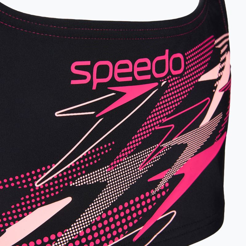 Costum de baie din două piese pentru copii Speedo Medley Logo Racerback 2pc anthracite/pink 5