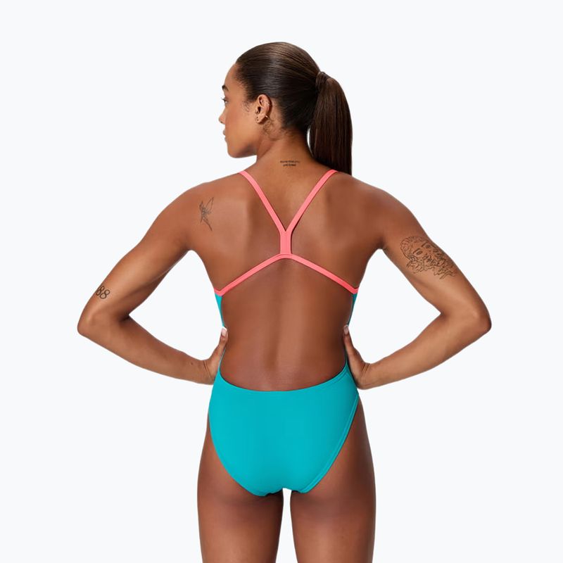 Costum de înot întreg pentru femei Speedo FL Solid V-Back 2.0 mayan blue 2