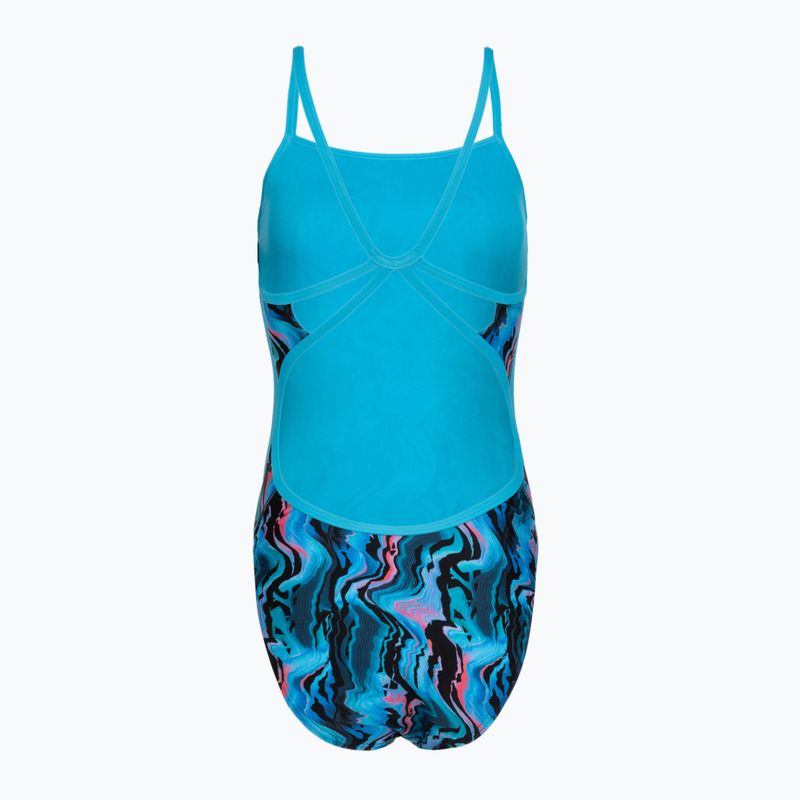 Costum de înot întreg pentru femei Speedo Printed Web Back canyon ombre/black 2
