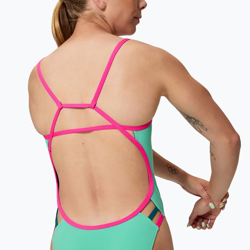 Costum de înot întreg pentru femei Speedo Solid Tri aqua breeze 4