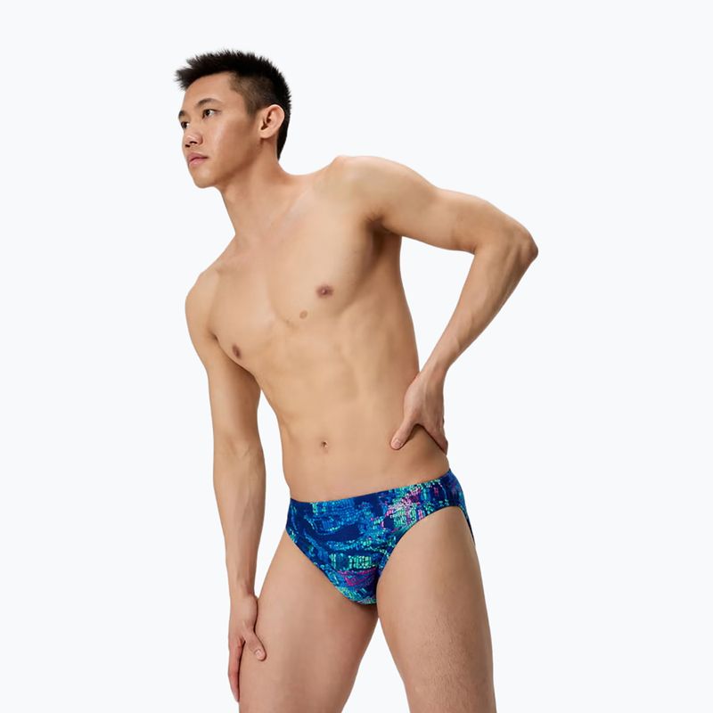 Boxeri de înot pentru bărbați Speedo Printed Brief pixel pool/navy 3