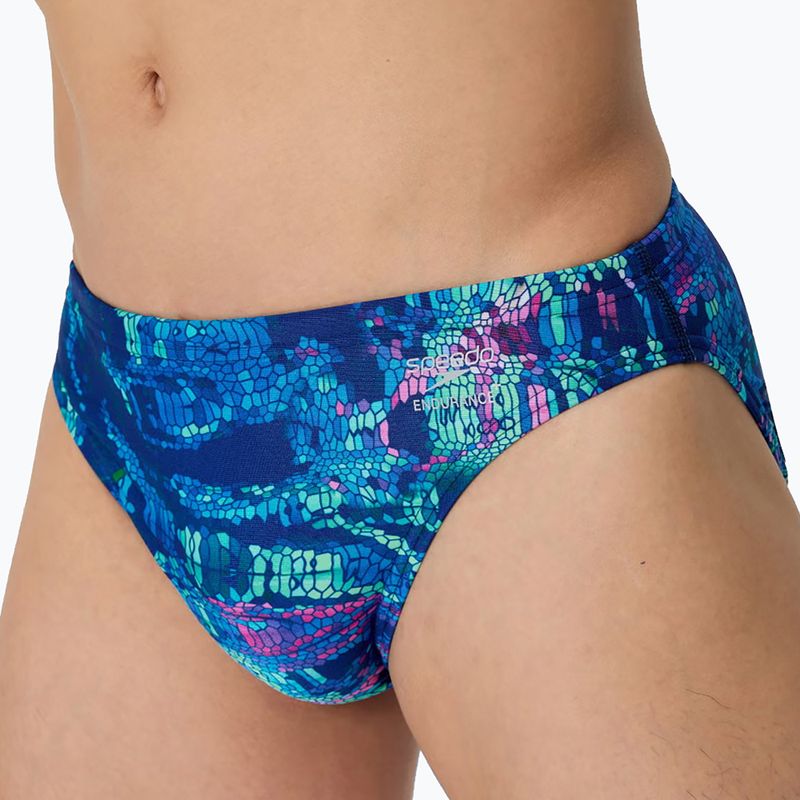 Boxeri de înot pentru bărbați Speedo Printed Brief pixel pool/navy 4
