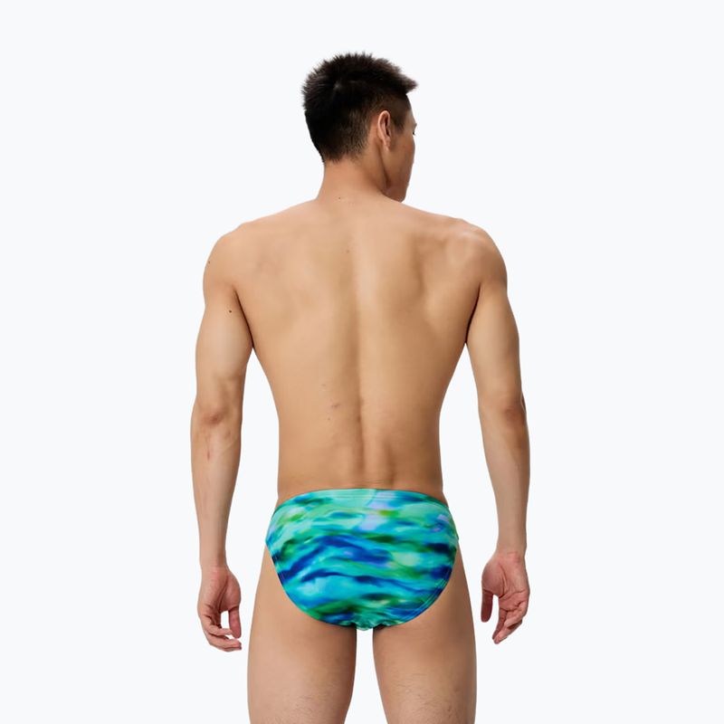 Boxeri de înot pentru bărbați Speedo Printed Brief sunset grove/green 2