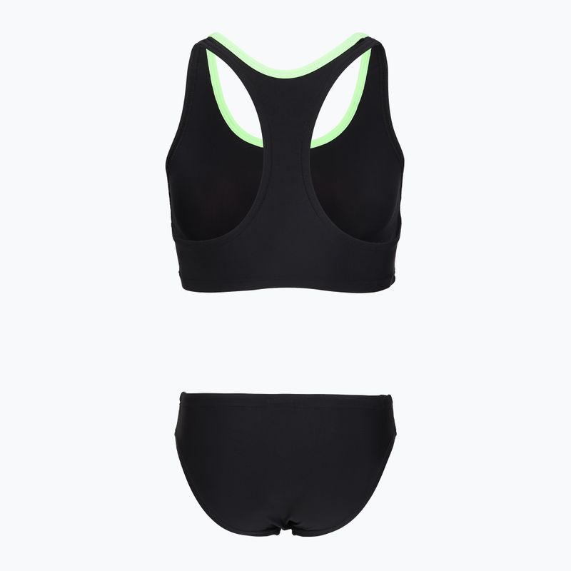 Costum de baie din două piese pentru femei Speedo Placement Raceback 2pc anthracite/clover 2
