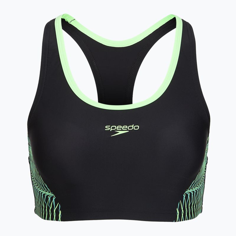 Costum de baie din două piese pentru femei Speedo Placement Raceback 2pc anthracite/clover 3