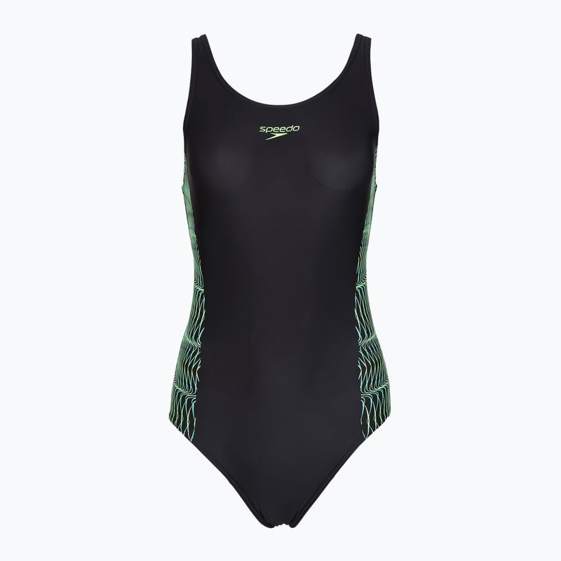 Costum de baie întreg pentru femei Speedo Placement Muscleback anthracite/clover 6
