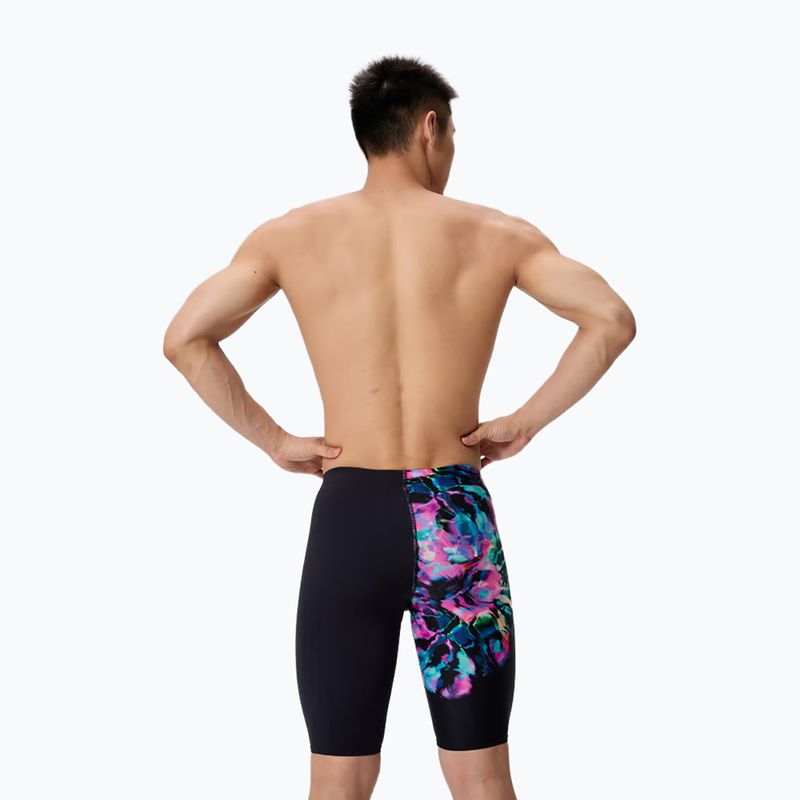 Jammer de înot pentru bărbați Speedo Placement Aquashort glitchy garden/black 2