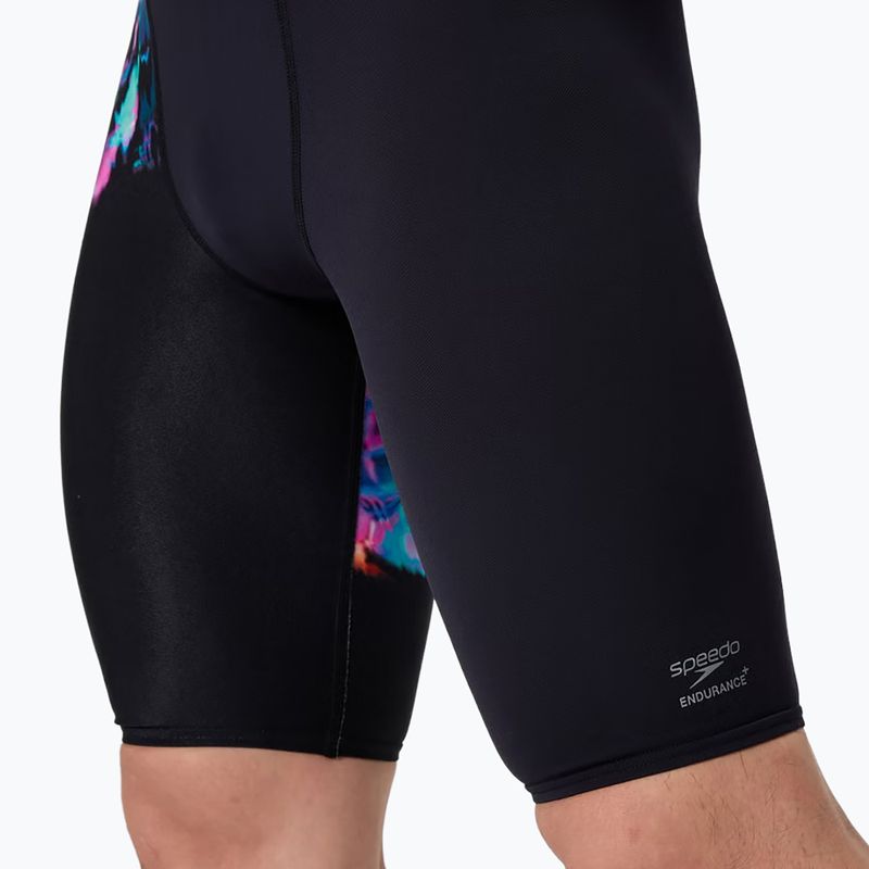 Jammer de înot pentru bărbați Speedo Placement Aquashort glitchy garden/black 6