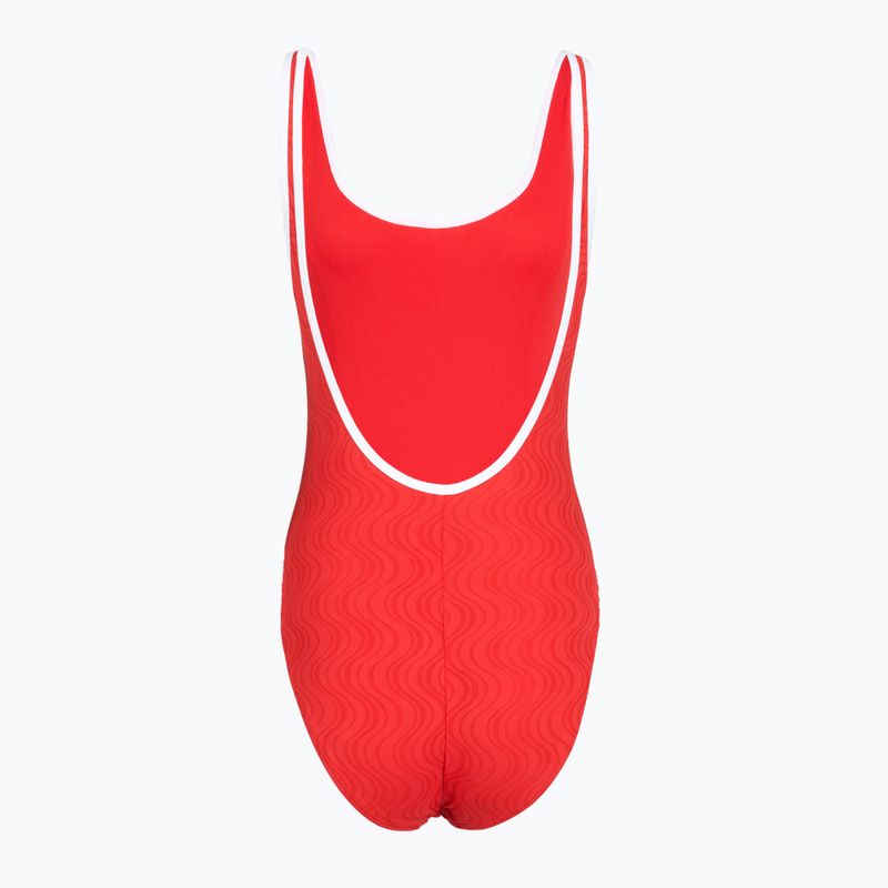 Costum de înot întreg pentru femei Speedo Texture Bound Scoop high risk red/bright white 2