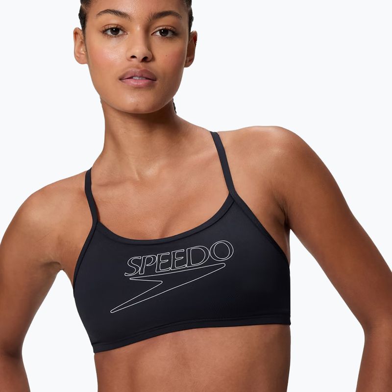 Costum de înot din două piese pentru femei Speedo Endurance+ Logo Thin Strap anthracite 4