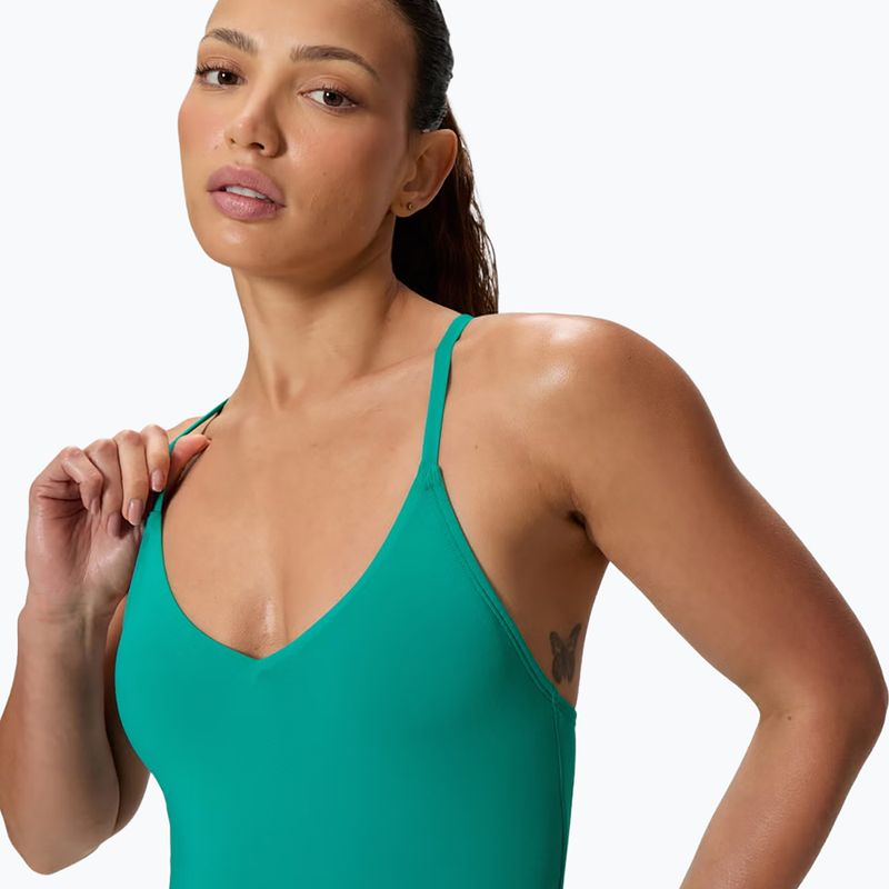 Costum de înot întreg pentru femei Speedo Solid V-Neck peacock teal 4