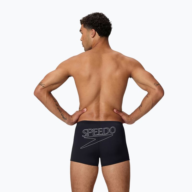 Boxeri de înot pentru bărbați Speedo Endurance+ Logo Aquashort anthracite 2