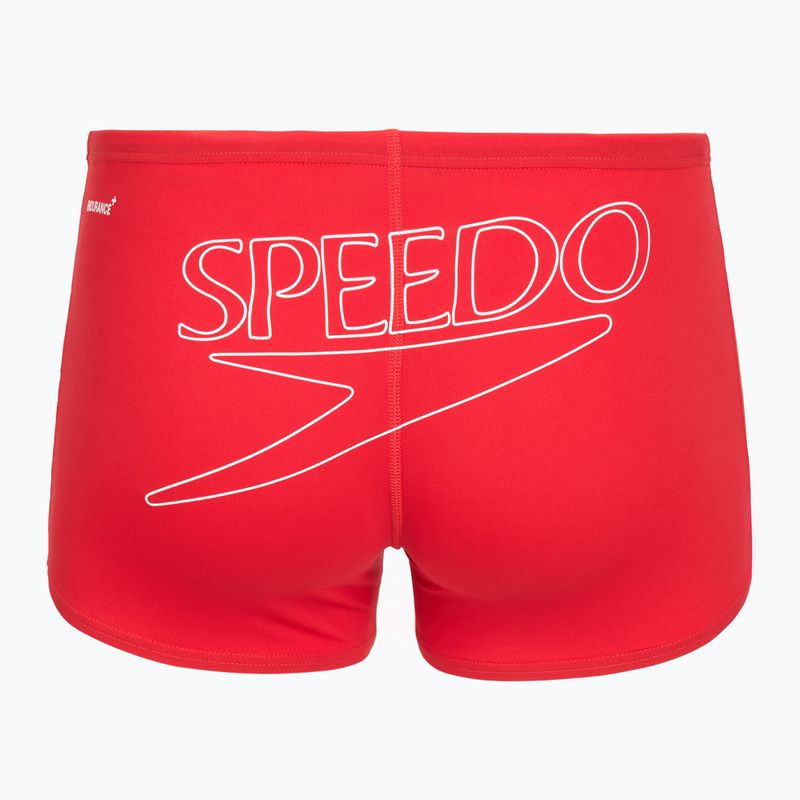 Boxeri de baie pentru bărbați Speedo Endurance+ Logo Aquashort high risk red 2