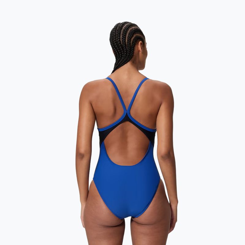 Costum de înot întreg pentru femei Speedo Solid Racerback zaffre blue/anthracite 2