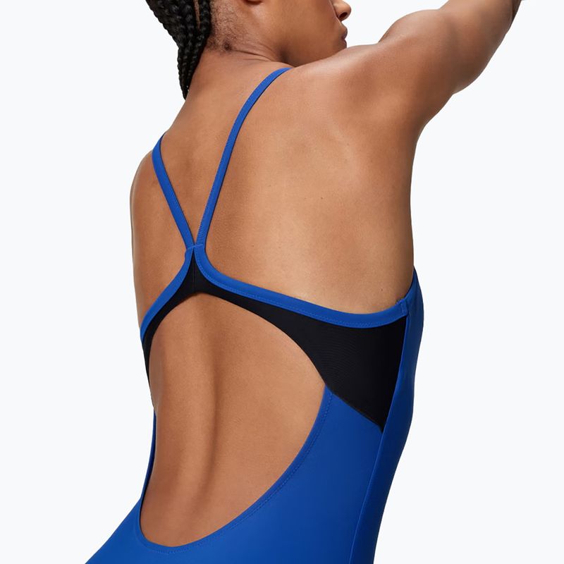 Costum de înot întreg pentru femei Speedo Solid Racerback zaffre blue/anthracite 4