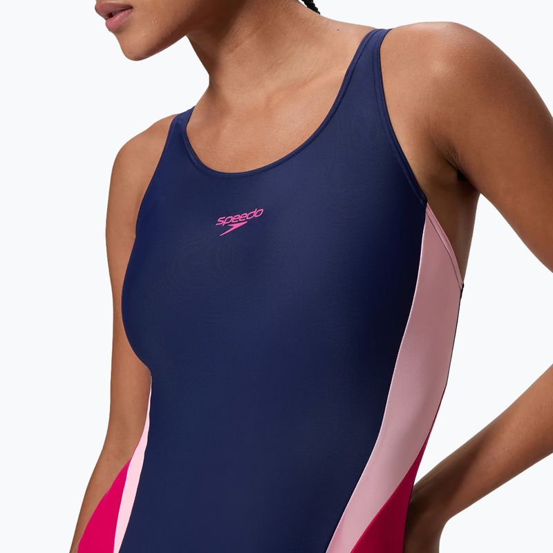 Costum de baie întreg pentru femei Speedo Colourblock 2.0 peacoat/pink 4