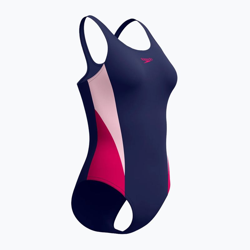 Costum de baie întreg pentru femei Speedo Colourblock 2.0 peacoat/pink 8
