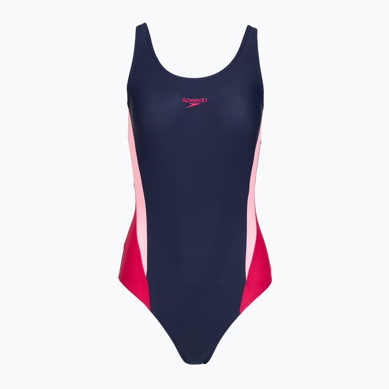 Costum de baie întreg pentru femei Speedo Colourblock 2.0 peacoat/pink 6
