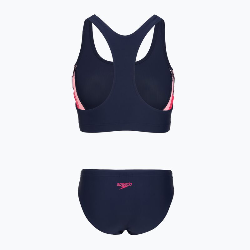 Costum de baie întreg pentru femei Speedo Colourblock Splice 2.0 peacoat/pink 2