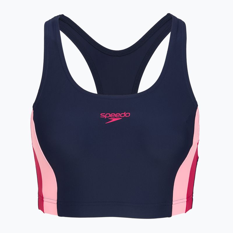 Costum de baie întreg pentru femei Speedo Colourblock Splice 2.0 peacoat/pink 3