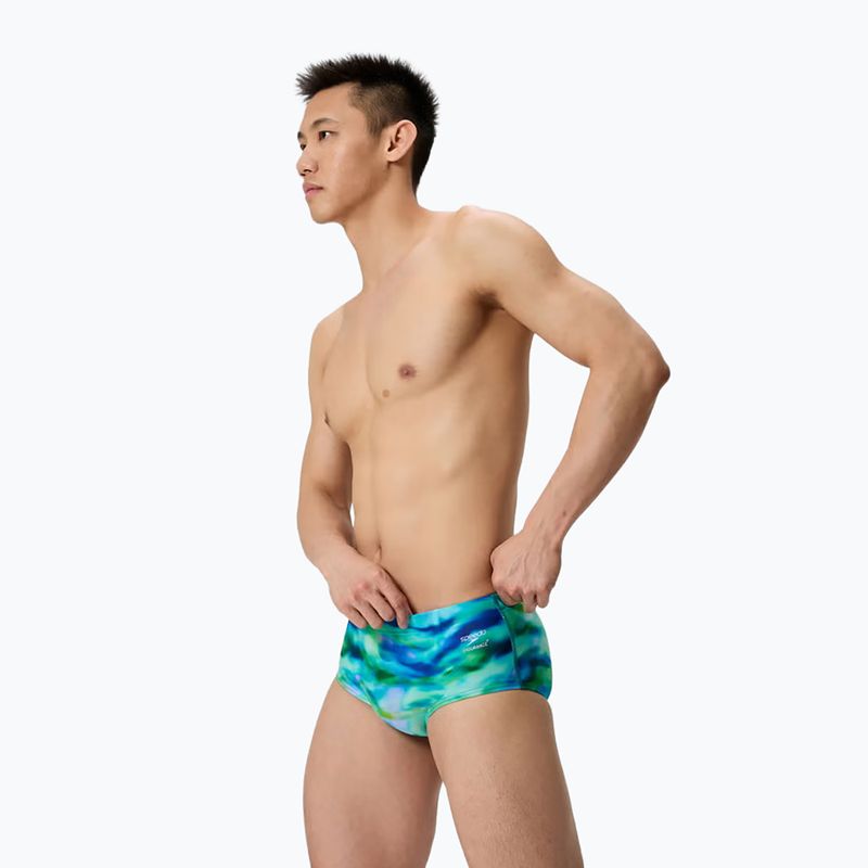 Boxeri de înot pentru bărbați Speedo Printed 13.5 cm Brief sunset grove/green 3