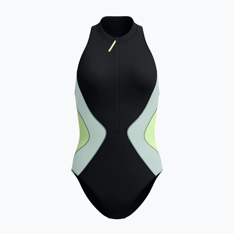 Costum de înot întreg pentru femei Speedo Ocean Flex Zip black/pale clover 6