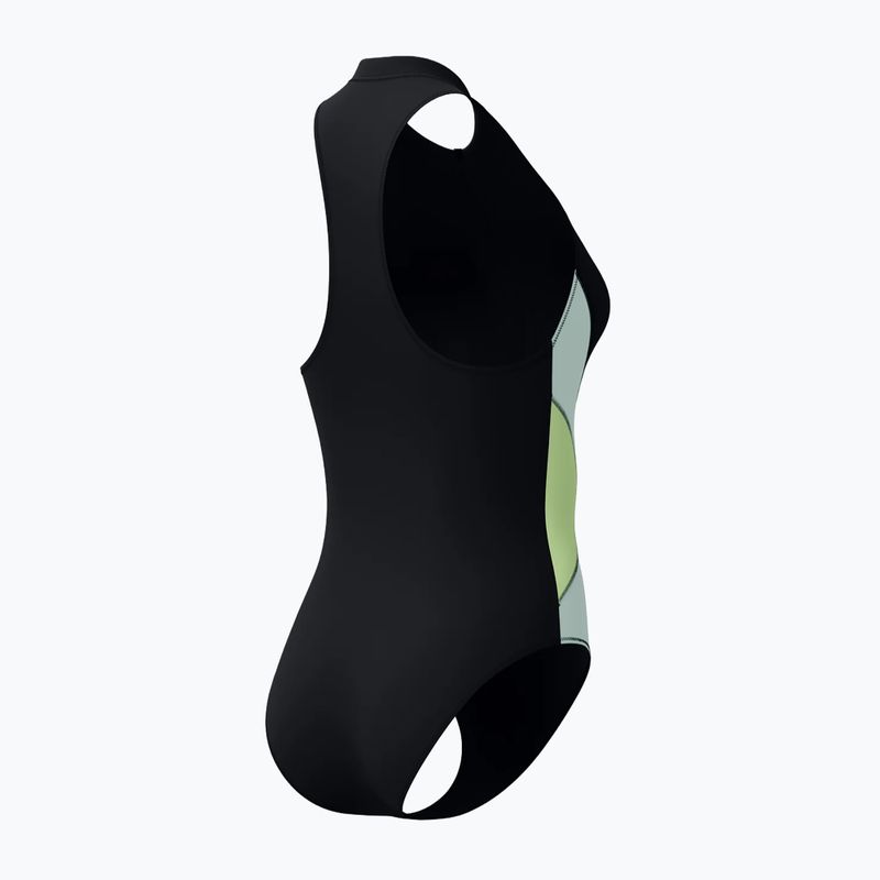 Costum de înot întreg pentru femei Speedo Ocean Flex Zip black/pale clover 7
