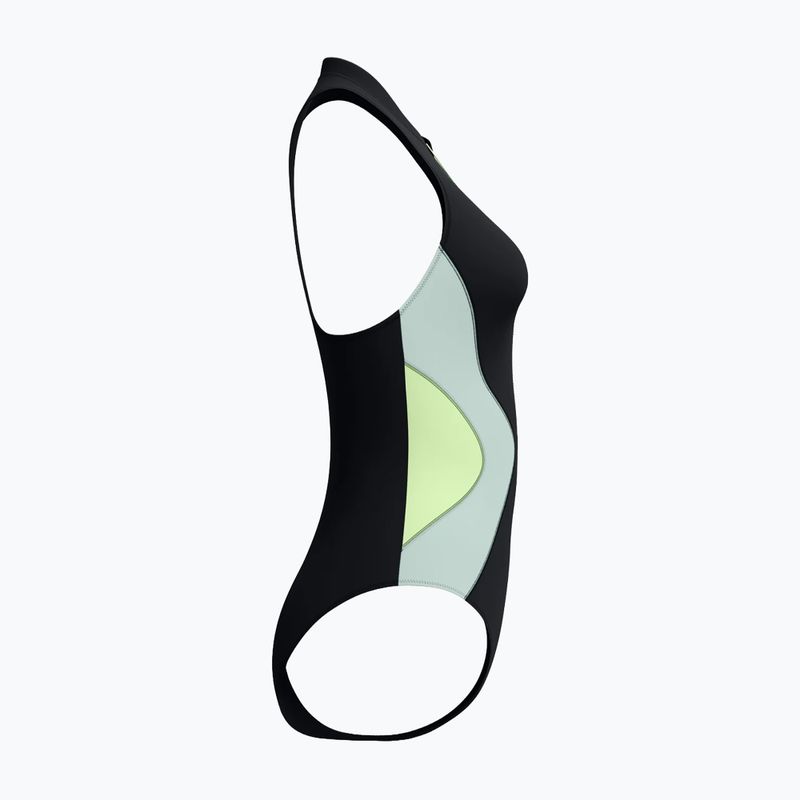 Costum de înot întreg pentru femei Speedo Ocean Flex Zip black/pale clover 9