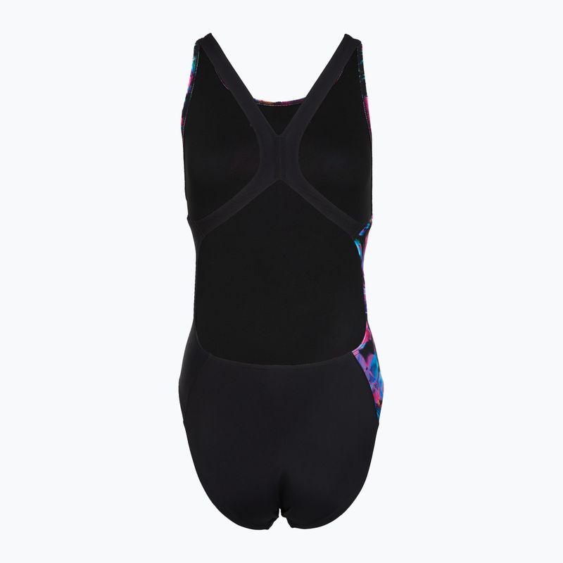 Costum de baie întreg pentru femei Speedo FL Placement Printed Powerback glitchy garden/black 2